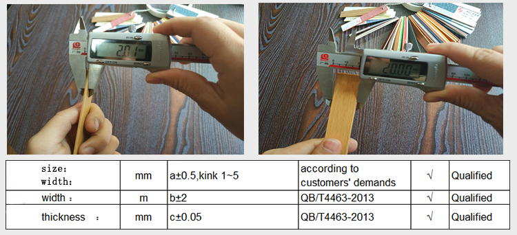  pvc edge banding Wood grain quality check