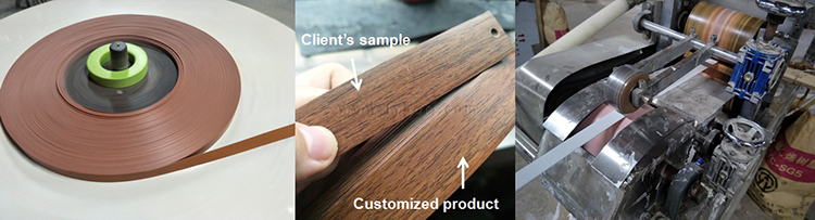 adhesive plastic woodgrain veneer strips