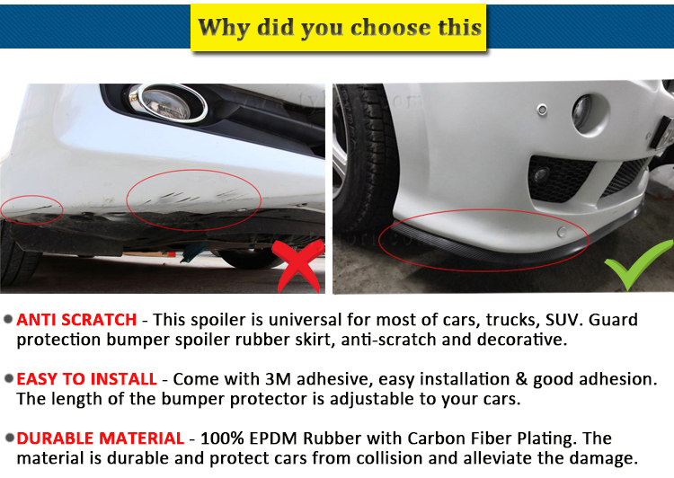  Lip Car Bumper Protector Strips