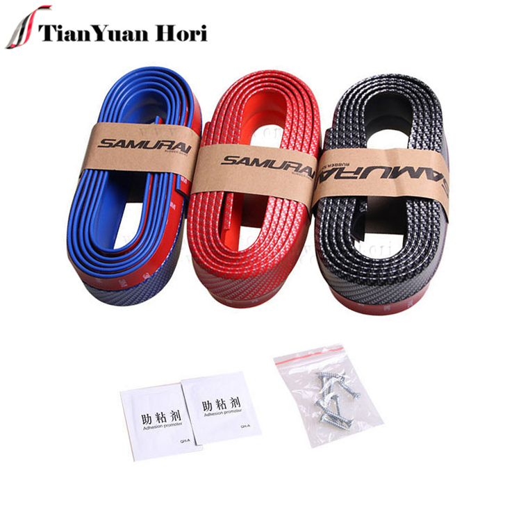 Auto Parts Universal Fit Car Trim Skirt front lip sided tape Protector Red Front Lip