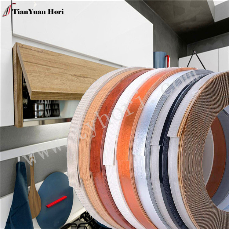 Customer Design multicolour 2mm pvc door metallic plastic edge banding