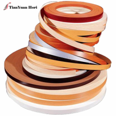 China manufacturer not fading or turning thin pvc wood grain pvc edge banding