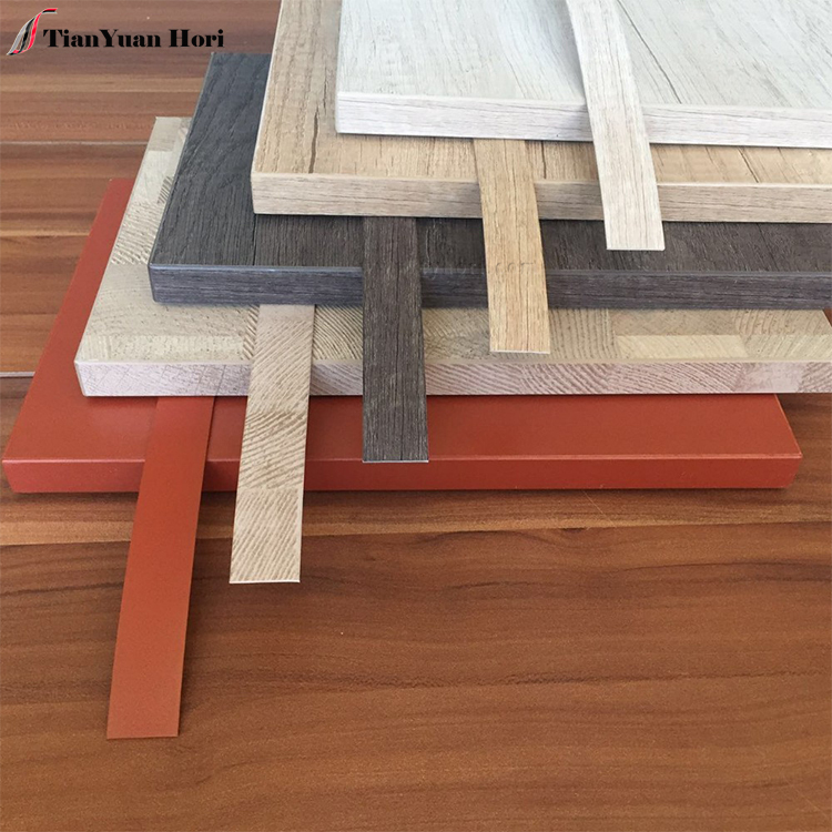 China Manufacturer Various Colors Plastic Cabinet wood grain low price pvc edge banding