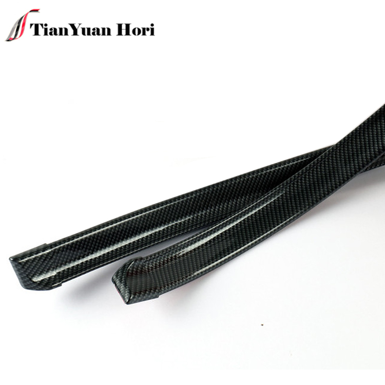 Black Color Carbon Fiber Front Rear Bumper Rubber Strip Spoiler Suitable for Most Cars