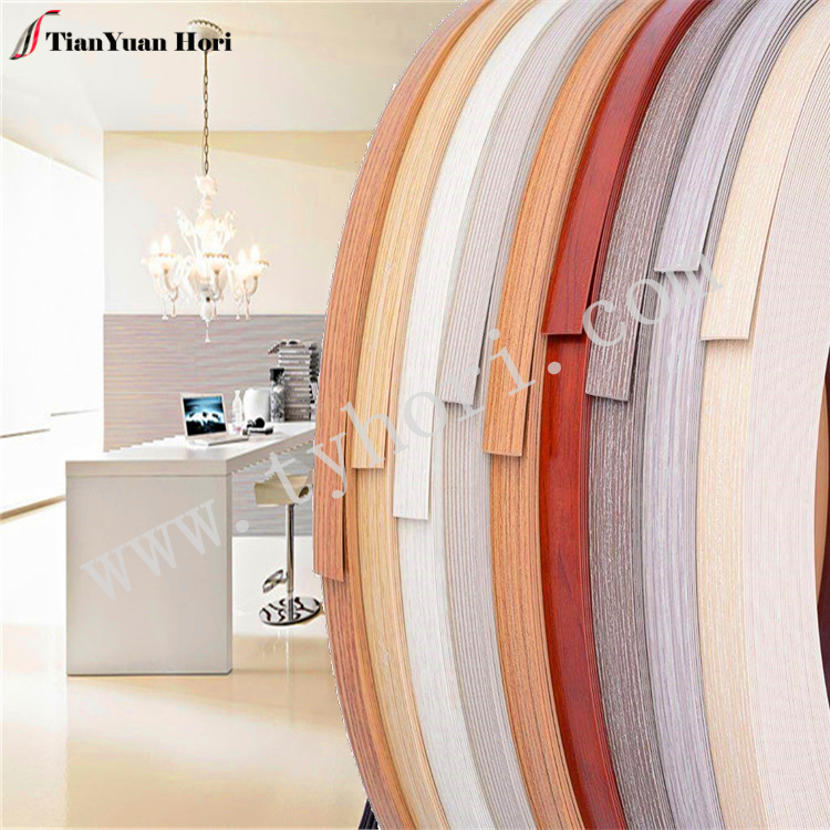Factory Direct Sales High-quality Trimmed Edge Without Whitening PVC Wood Grain Edge Banding.