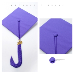 Single Color Graduation Tassel-Purple with Year Charm