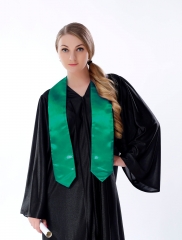 Unisex Adult Plain Graduation Stole Emerald Green