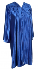 Unisex Economy Shiny Graduation Gown Only,Navy Bule