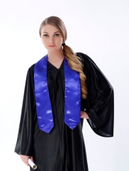 Unisex Adult Plain Graduation Stole Royal Blue