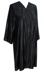 Unisex Economy Shiny Graduation Gown Only,Black
