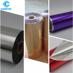 Good Adhesion and Brightness Metallic Surface Evaporated Gold Silver Colored Aluminum Tin Foil
