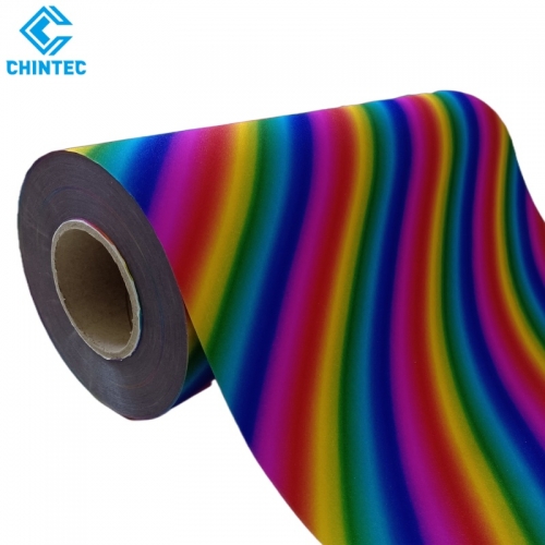 Pattern Rainbow Thermal Glitter Film Roll Polypropylene Material Sparkle Cold Lamination Film