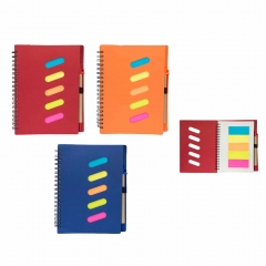 Recycled Notebook with Pen + Post it Pads