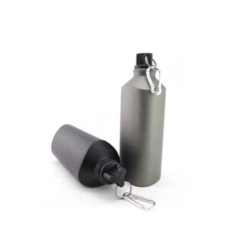 BPA Free Aluminium Twist Water Bottle with Carabiner 600ml