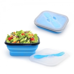 Foldable Lunch Box With Cutlery Set