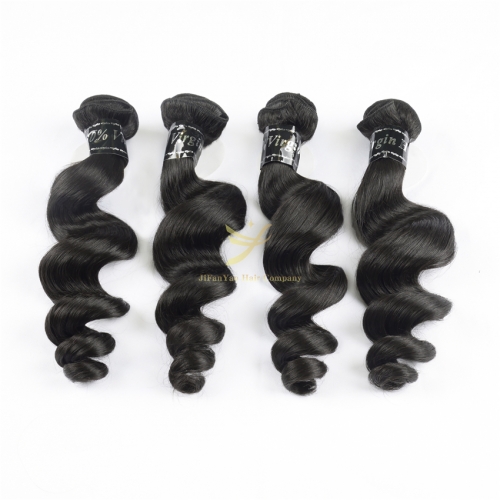 JiFanYao 100% virgin human hair Loose Curly