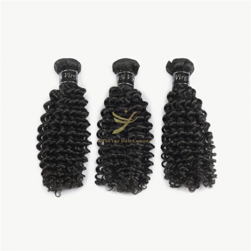 JiFanYao 100% virgin human hair Deep Curly