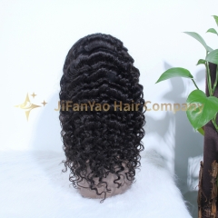 JIFANYAO HAIR HD lace wig 13*6 hd frotal lace wig 150 density deep wave virgin hair wig