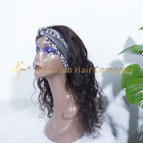 JIFANYAO HAIR headband wig top virgin hair