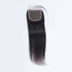 JIFANYAO HAIR 4*4 transparent closure lace top virgin hair