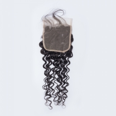 JIFANYAO HAIR transparent closure lace top virgin hair
