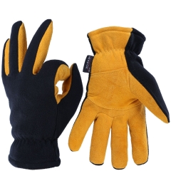 Two-Tone Fashion Suede Gloves