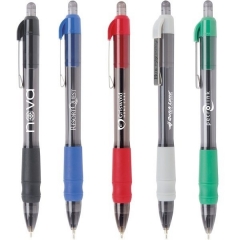 Colorful Plastic Pens with Silicone Grip 