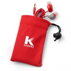 Earbud with Microfiber pouch