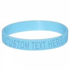 Debossed Logo Silicone Wristbands