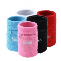 Cotton Wristband with zip pockets