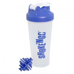 BPA free Plastic Shaker Bottle with Mixer