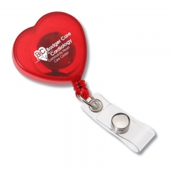 Heart Retractable Badge Holders/Lanyards