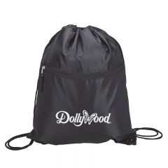 Zip Pocket Drawstring Bag