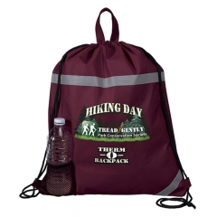 Reflective Strip Drawstring Pack Bag