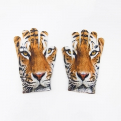 Full printed tiger gloves