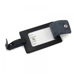 Leather luggage tag