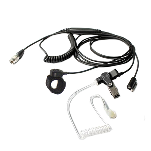 Three wire acoustic tube finger PTT style surveillance kits earphone