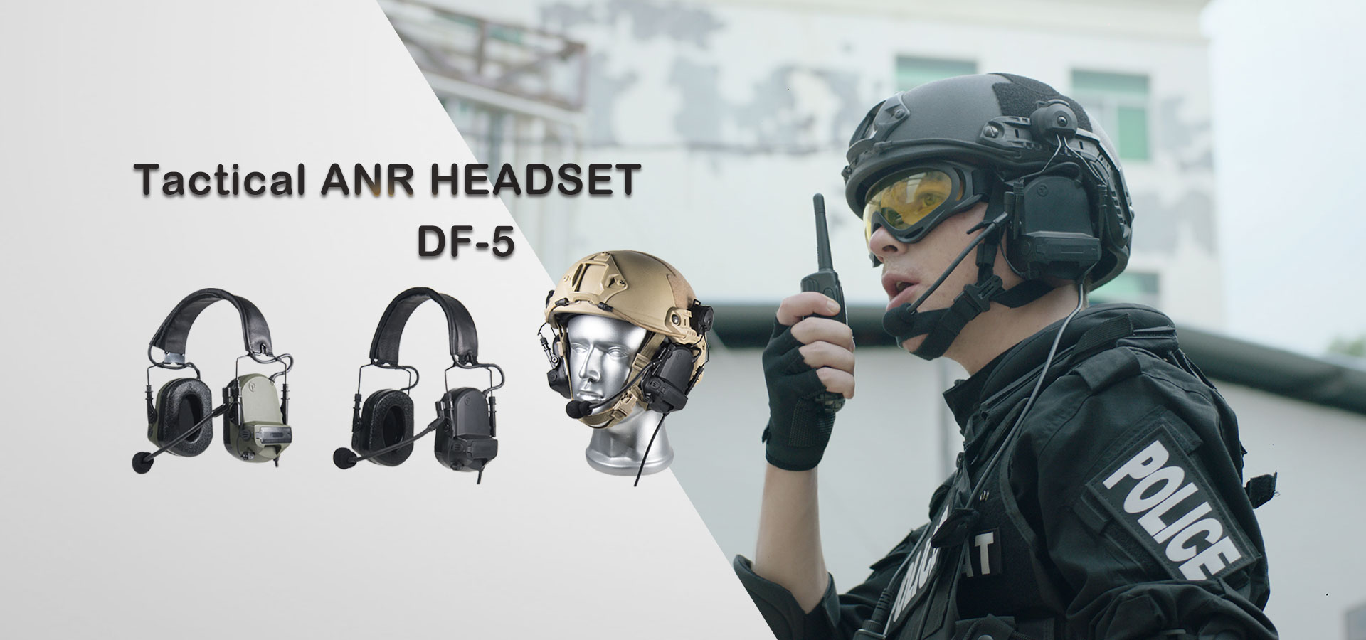 Tactical Noise-cancelling heaset