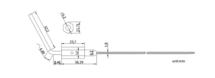 high security cable Cargo seals CAD