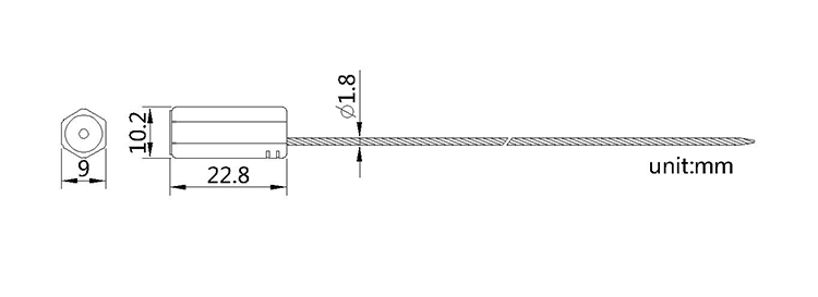 Tamper proof aluminum alloy cable seal CAD