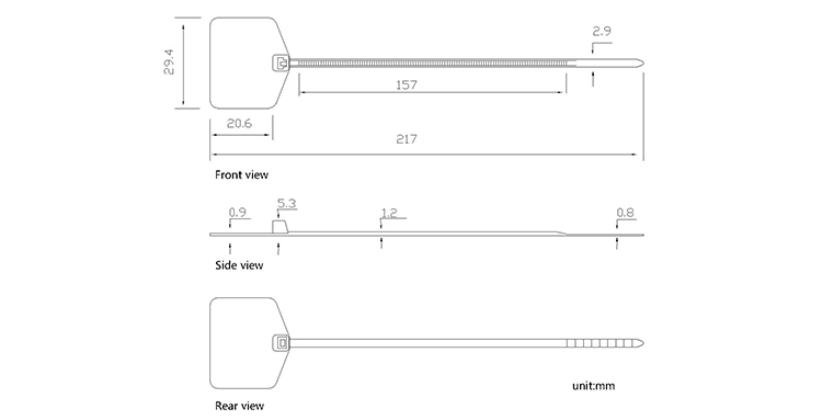 Adjustable tamper proof plastic seal CAD