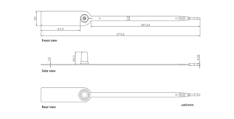 Tamper proof plastic seal CAD