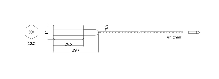 Fixed length heavy duty cable seal CAD