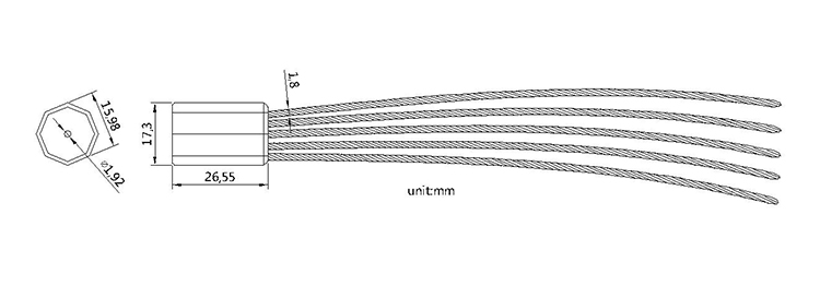 Tamper proof aluminum alloy cable seal CAD