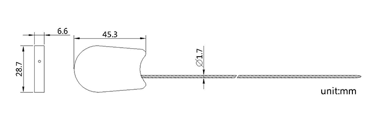 ISO17712High security cable seal CAD