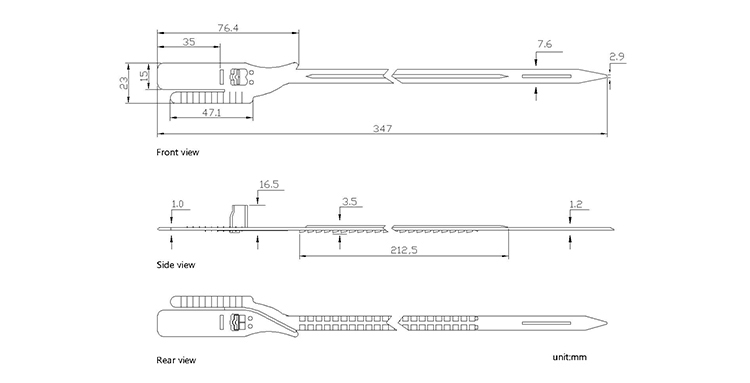 Custom high security plastic seals CAD