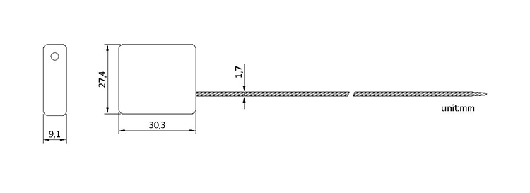 security cable ties electronic seals CAD