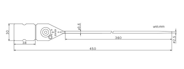 High quality tamper proof plastic seal CAD