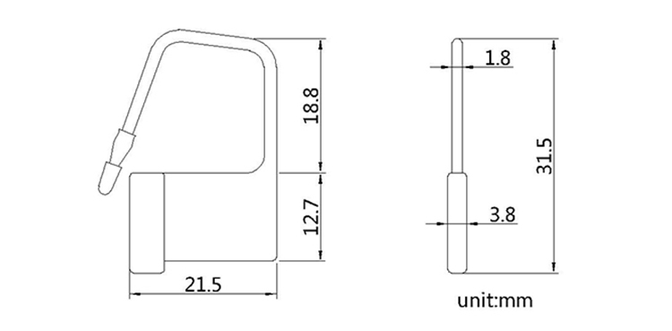 Plastic padlock seal low price tamper proof cash box seals CAD