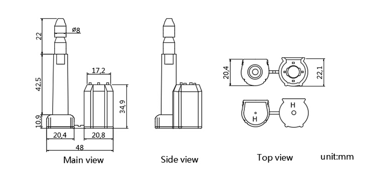 2017 Factory Price Bolt Seal CAD